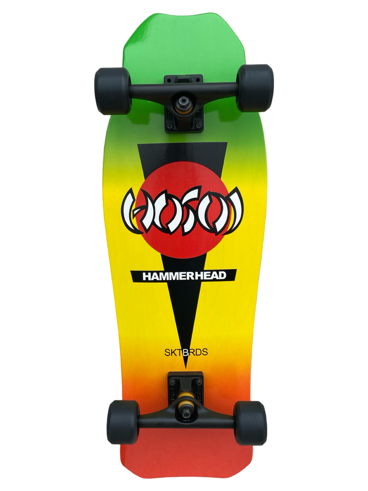 Hosoi Hammerhead Double Kick Rasta 10.25" Complete Skateboard