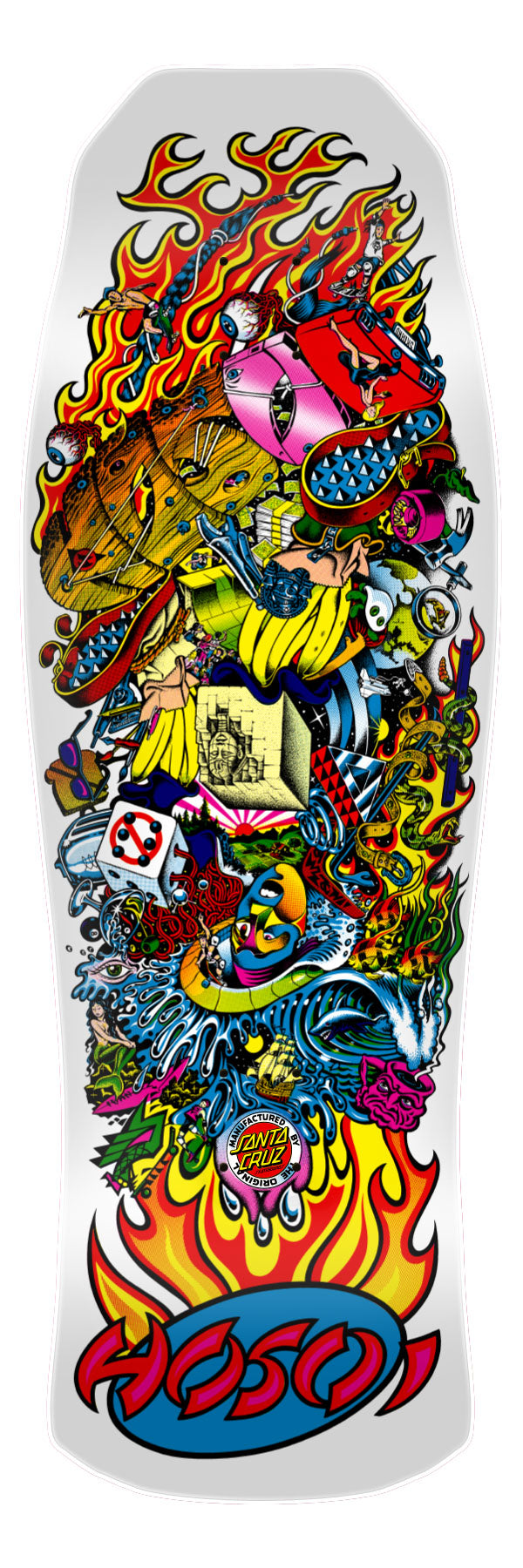 **Pre-Order** Santa Cruz Hosoi Collage White Dip 10" Skateboard Deck