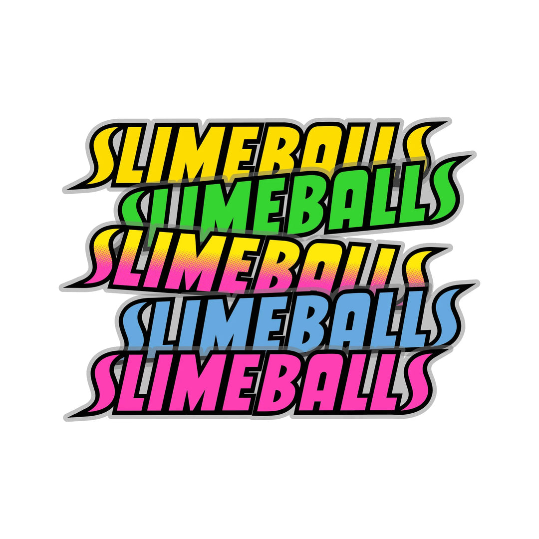 Slime Balls Strip Assorted Color 4" Sticker