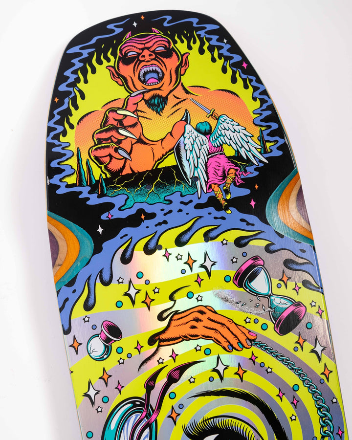 Santa Cruz Delfino Pinball Vision Pro 9.14" Skateboard Deck