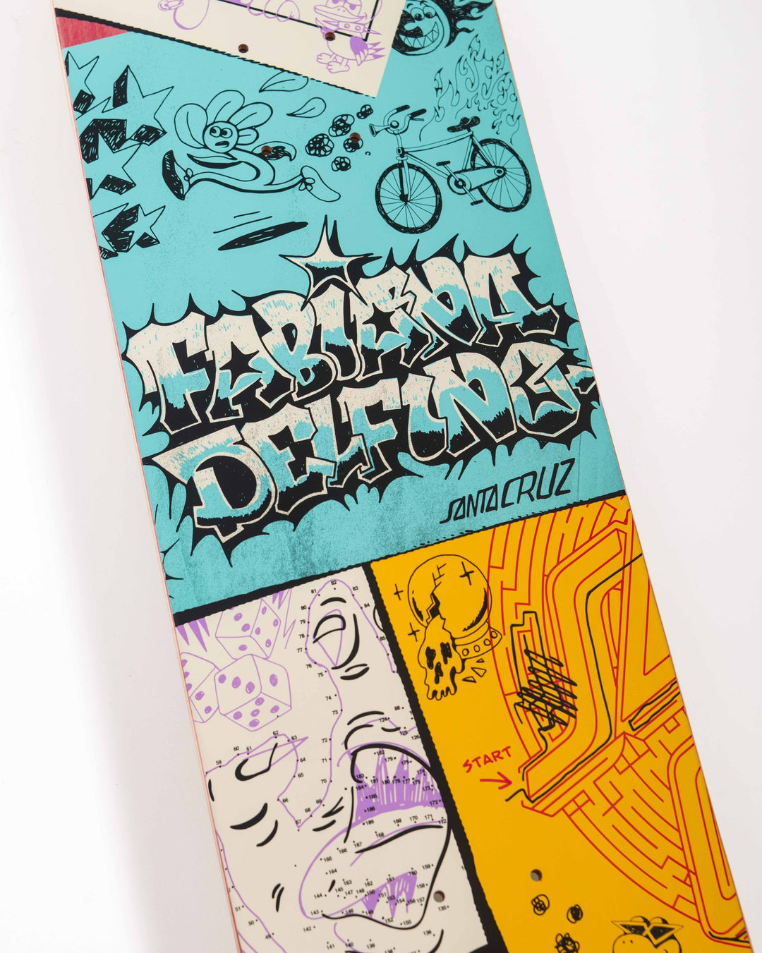Santa Cruz Delfino Scribble FeelBase Pro 8.25" Skateboard Deck