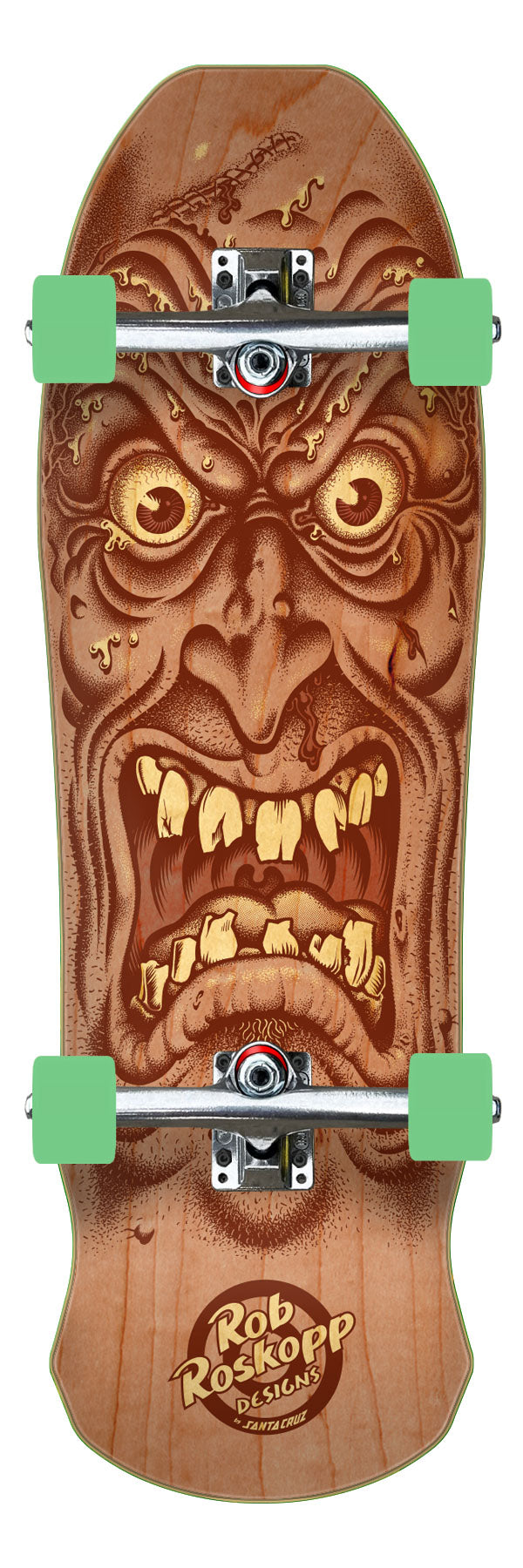Santa Cruz Roskopp Face 9.5" (Natural) Cruiser Complete Skateboard