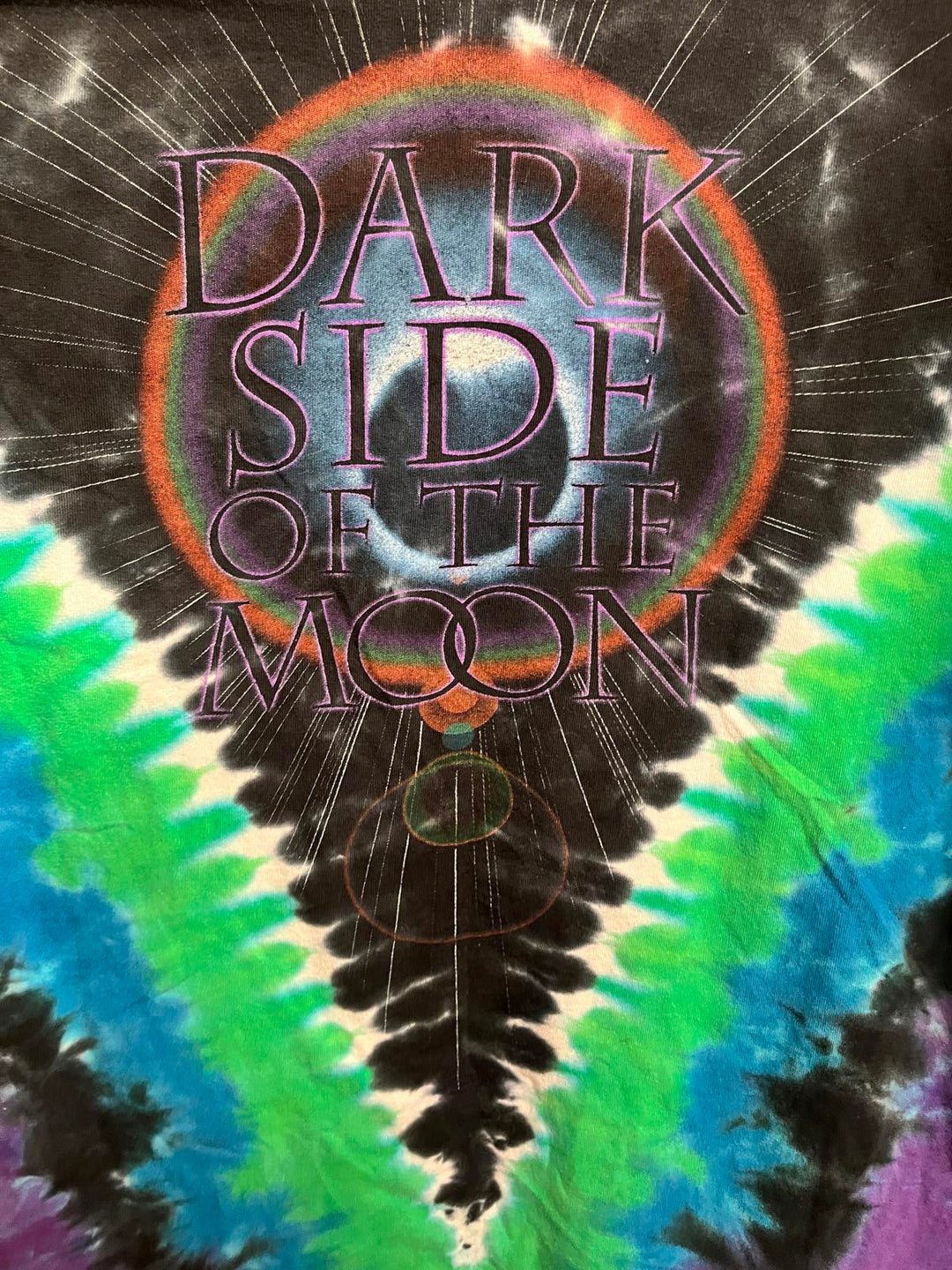 Liquid Blue Pink Floyd Tie Dye - Dark Side of the Moon Tee L