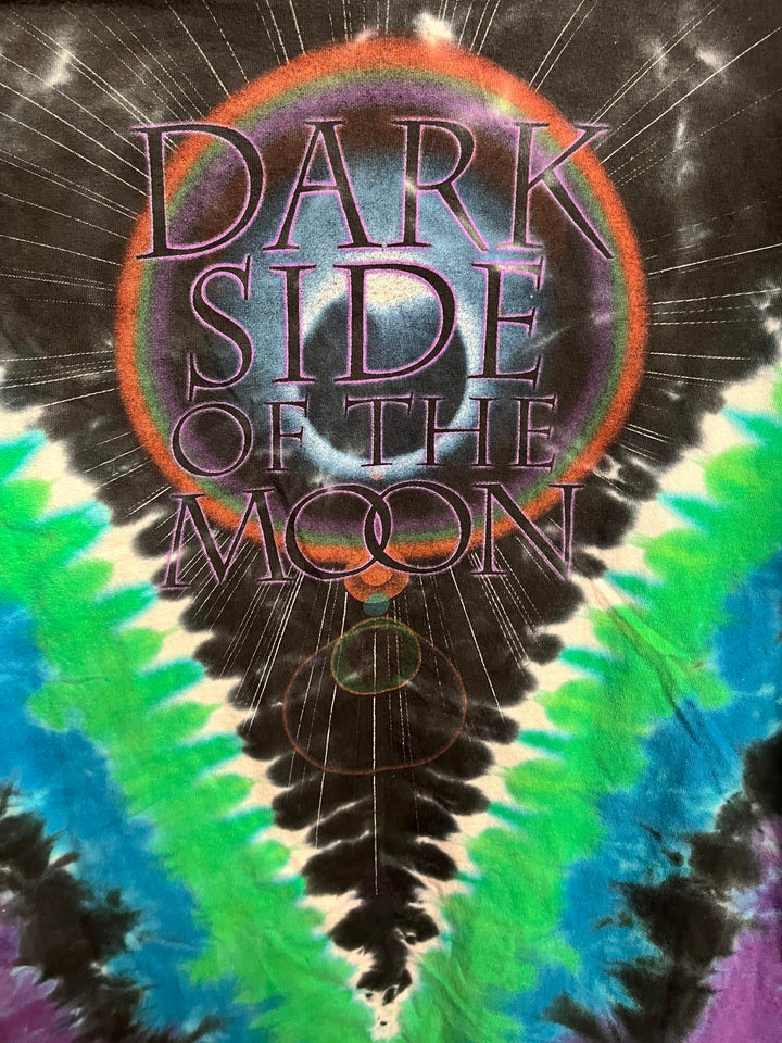 Liquid Blue Pink Floyd Tie Dye - Dark Side of the Moon Tee L