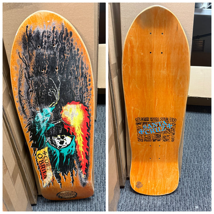 Santa Cruz O'Brien "Reaper" Natural NOS OG Vintage 80s [Storage Scuffs] Skateboard Deck