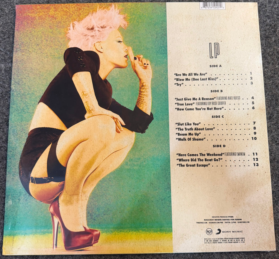 Pink - The Truth About Love Back Vinyl Record Cover