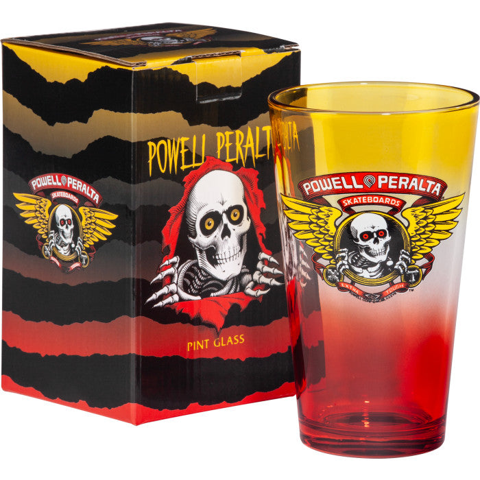 **Pre-Order** Powell Peralta Winged Ripper Yellow/Red Fade Pint Glass