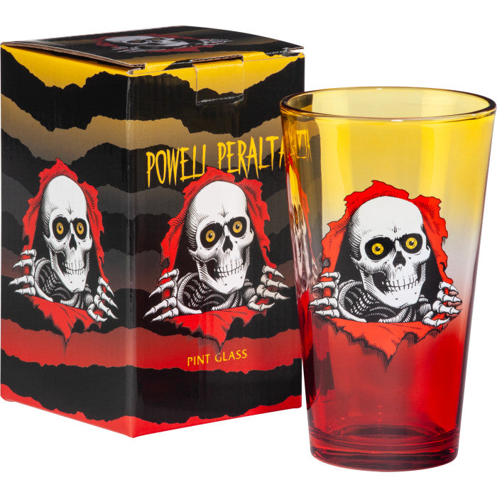 **Pre-Order** Powell Peralta Ripper Yellow/Red Fade Pint Glass