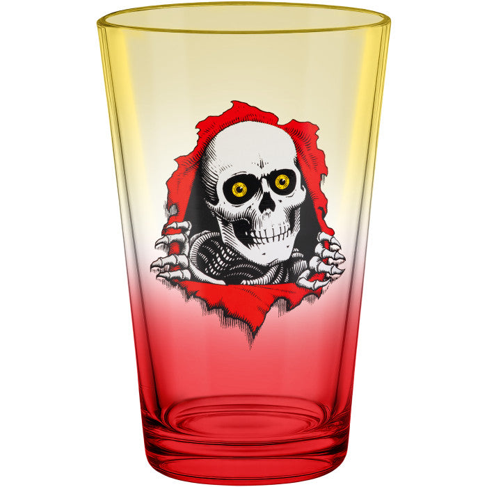 **Pre-Order** Powell Peralta Ripper Yellow/Red Fade Pint Glass