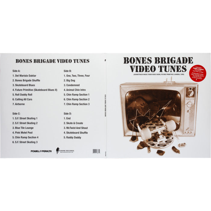 POWELL PERALTA BONES BRIGADE VIDEO TUNES 2X COLOR VINYL LP