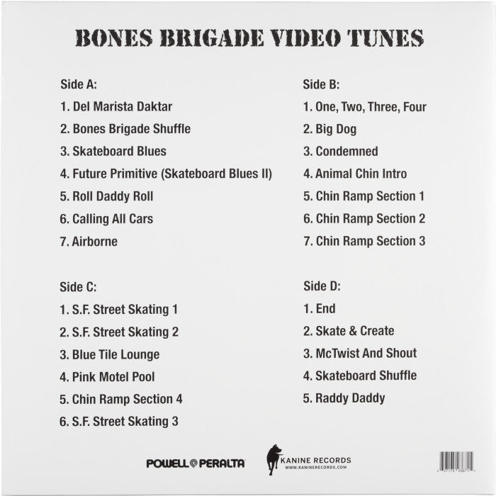 POWELL PERALTA BONES BRIGADE VIDEO TUNES 2X COLOR VINYL LP