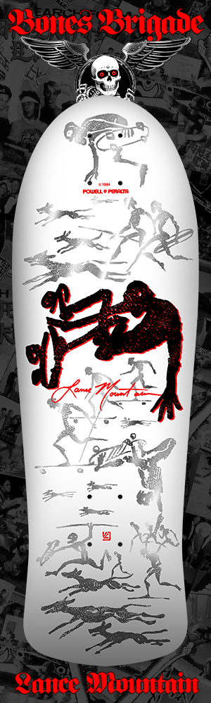 *Pre-Order* Powell Peralta Lance Mountain Future Primitive Bone Brigade 17 White Skateboard Deck