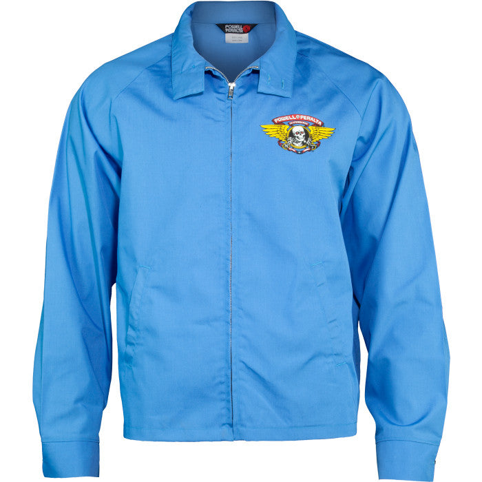 Powell Peralta Winged Ripper Postal Blue Gas Jacket – The Dark Slide