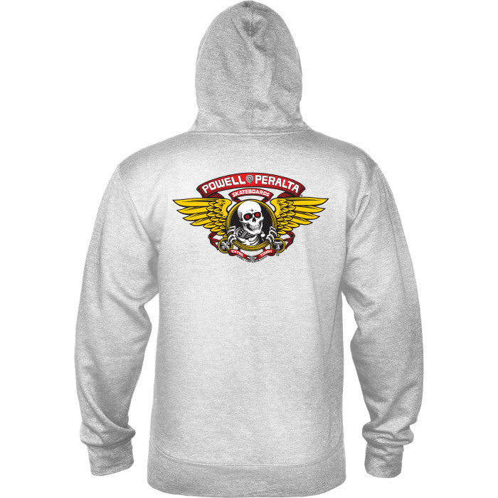 *Pre-Order* Powell Peralta Winged Ripper Ash Heather Hooded Sweatshirt