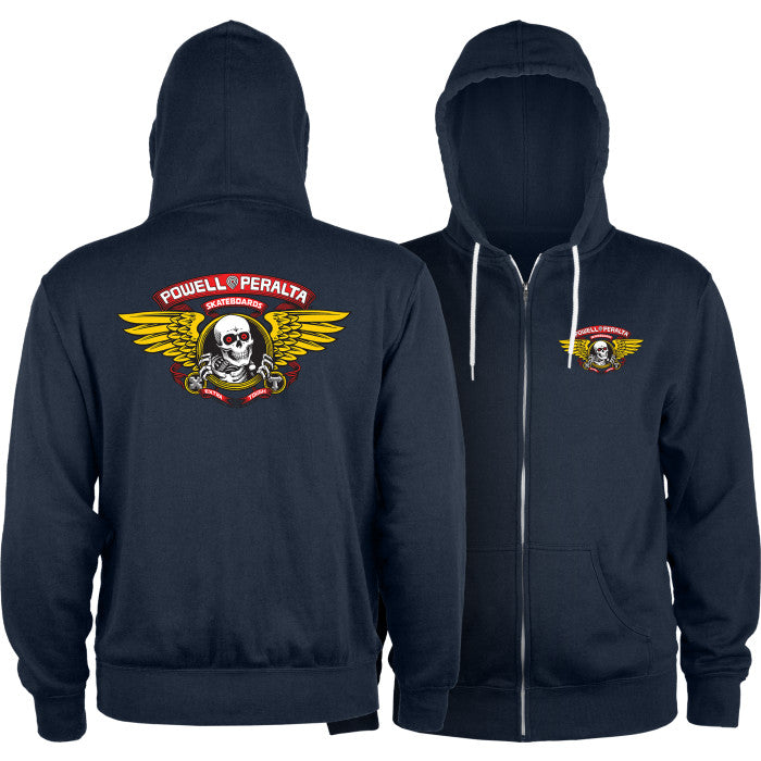Powell Peralta Winged Ripper Lightweight Zipper Hooded Sweatshirt
