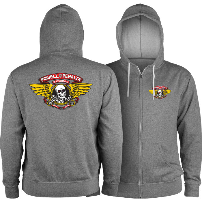 Powell Peralta Winged Ripper Lightweight Zipper Hooded Sweatshirt