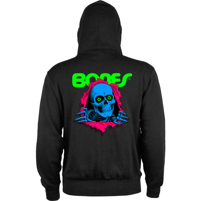 Powell Peralta Ripper Lightweight Blacklight Zip Hooded Sweatshirt