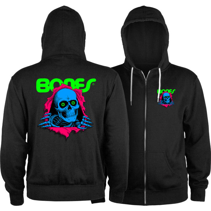 Powell Peralta Ripper Lightweight Blacklight Zip Hooded Sweatshirt