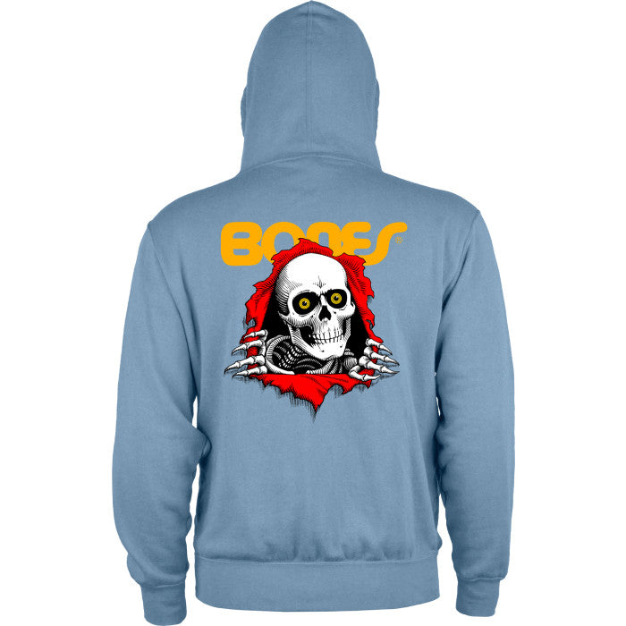 Powell Peralta Ripper Lightweight Misty Blue Zip Hooded Sweatshirt