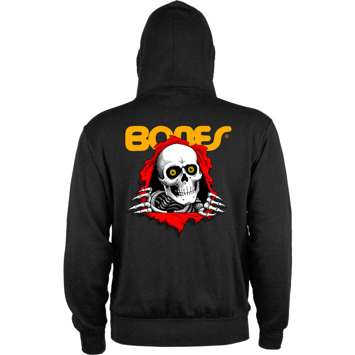 Powell Peralta Ripper Lightweight Black Zip Hooded Sweatshirt