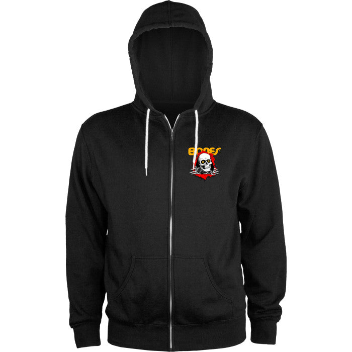 Powell Peralta Ripper Lightweight Black Zip Hooded Sweatshirt