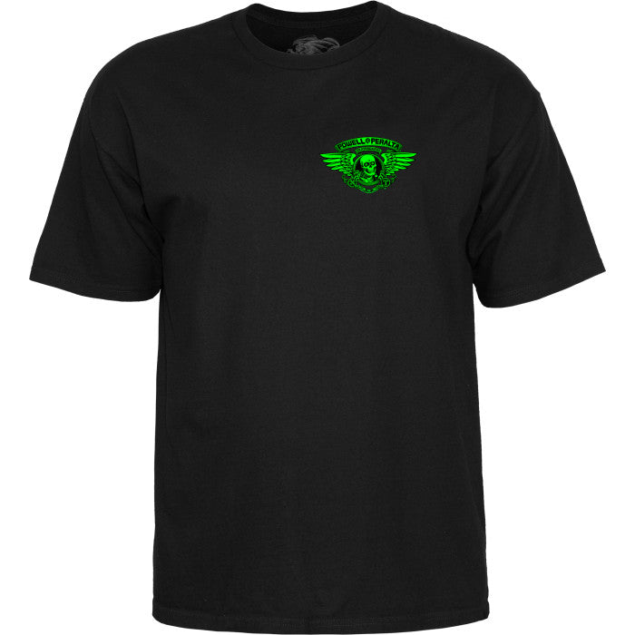Powell Peralta Winged Ripper Green Blacklight tshirt