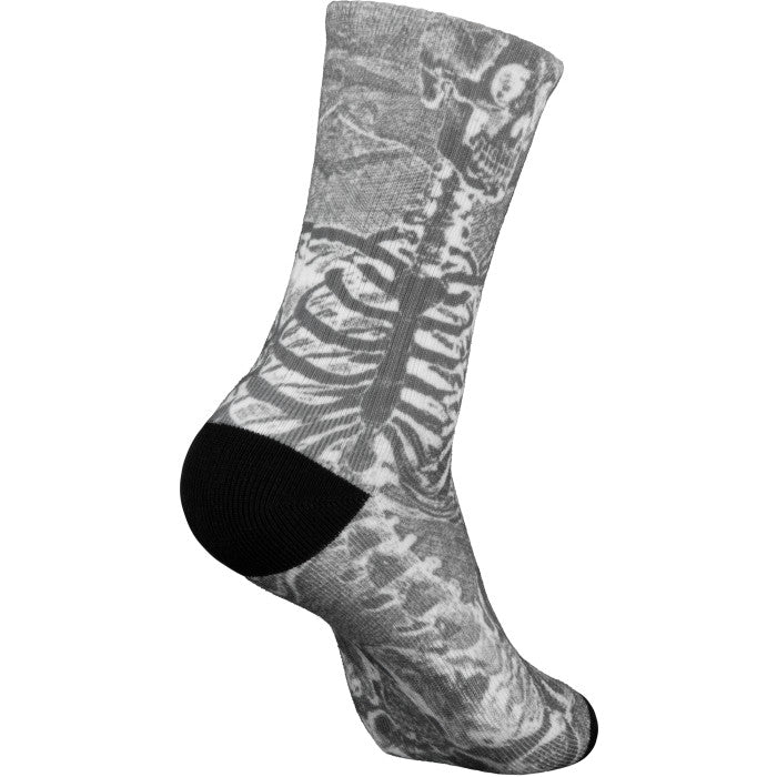 POWELL PERALTA SAS Skeleton Poly Blend Socks Charcoal Socks