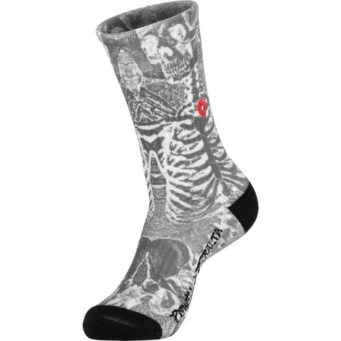 POWELL PERALTA SAS Skeleton Poly Blend Socks Charcoal Socks