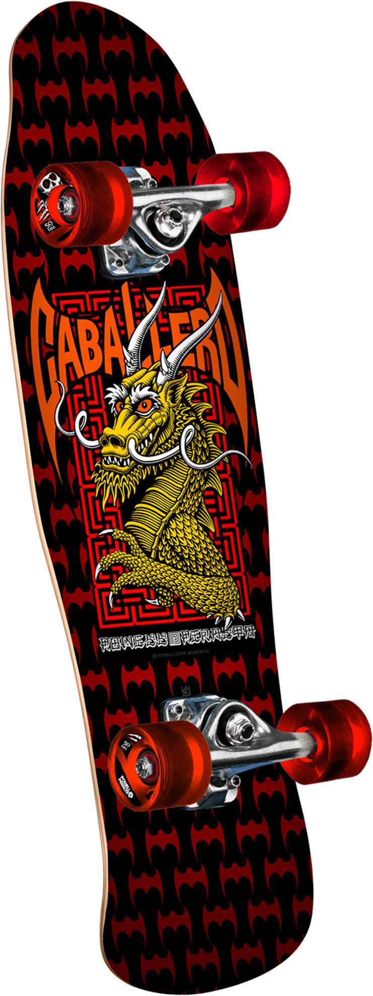 Powell Peralta Caballero Street Dragon Black/Red 8" Mini Cruiser skateboard