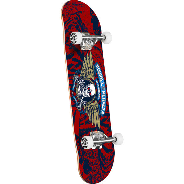 Powell Peralta Winged Ripper Navy / Red / Gold 8" Complete Skateboard