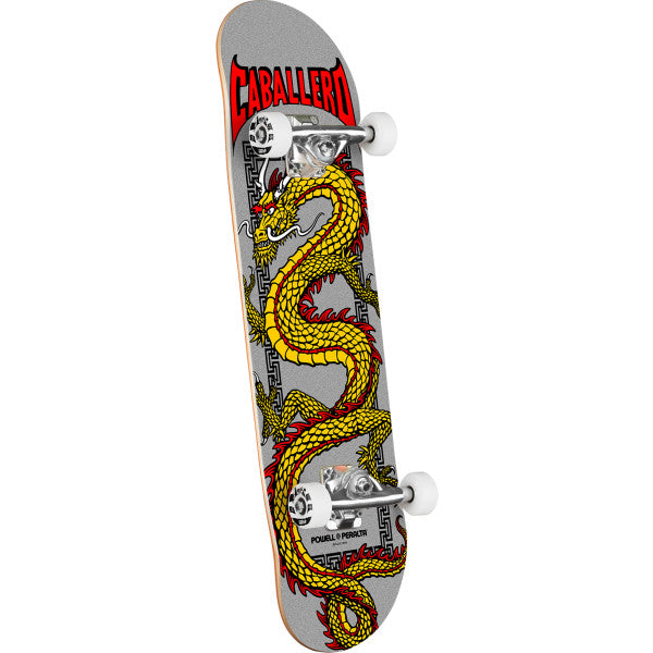 Powell Peralta Steve Caballero Chinese Dragon Metallic Silver 7.75" Complete Skateboard
