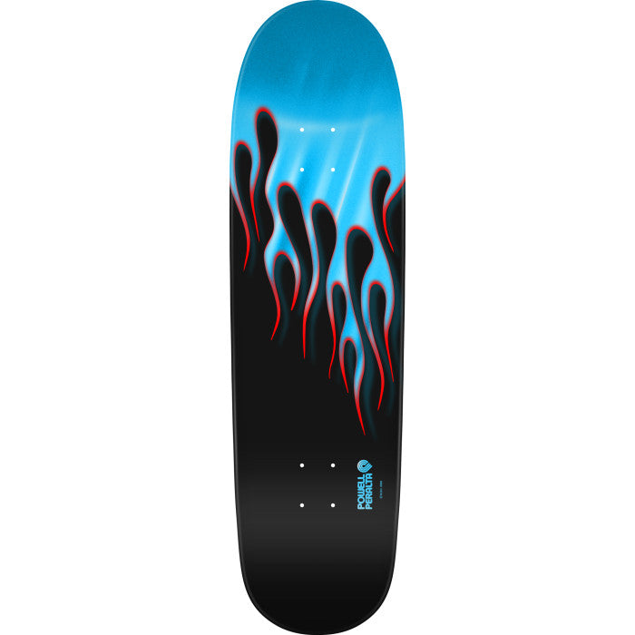 Powell Peralta Hot Rod Flames Light Blue Foil 9.375" Skateboard Deck