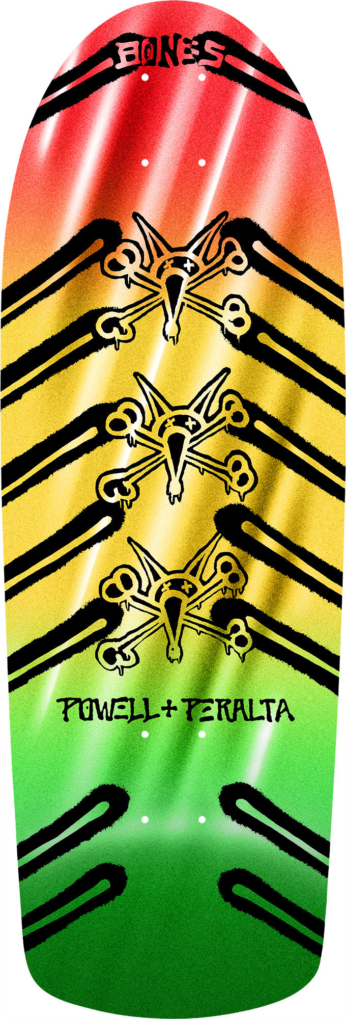 Powell Peralta OG Rat Bones Rasta Foil 10 deck top