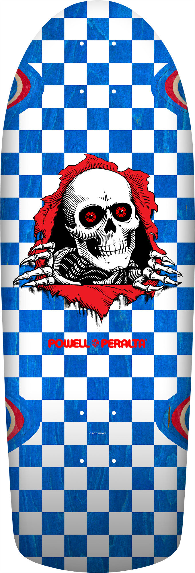 **Pre-Order** Powell Peralta OG Ripper Checker Reissue Blue Veneer 10" Skateboard Deck