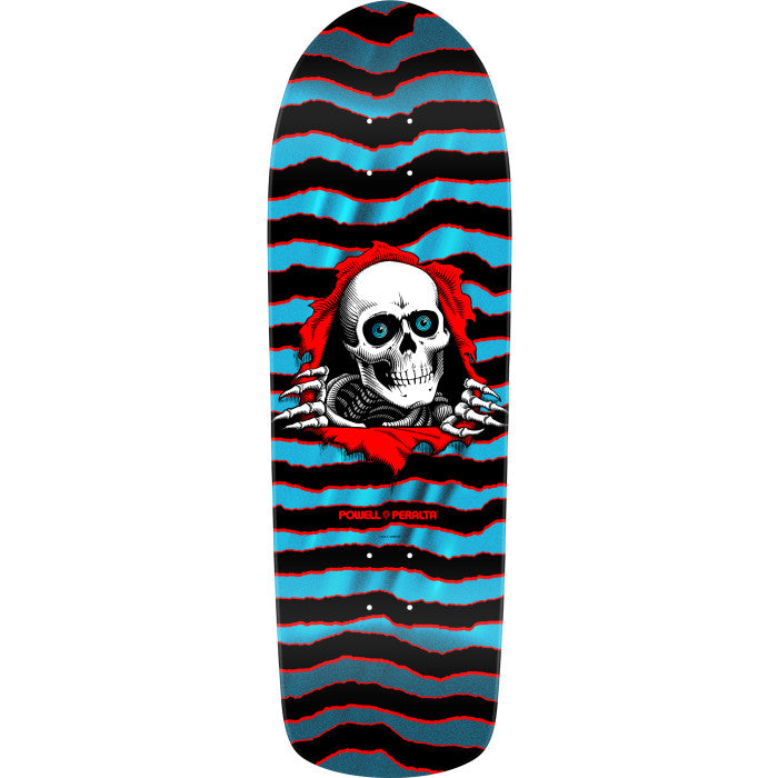 *Pre-Order* POWELL PERALTA "OLD SCHOOL RIPPER" AQUA FOIL 10" SKATEBOARD DECK