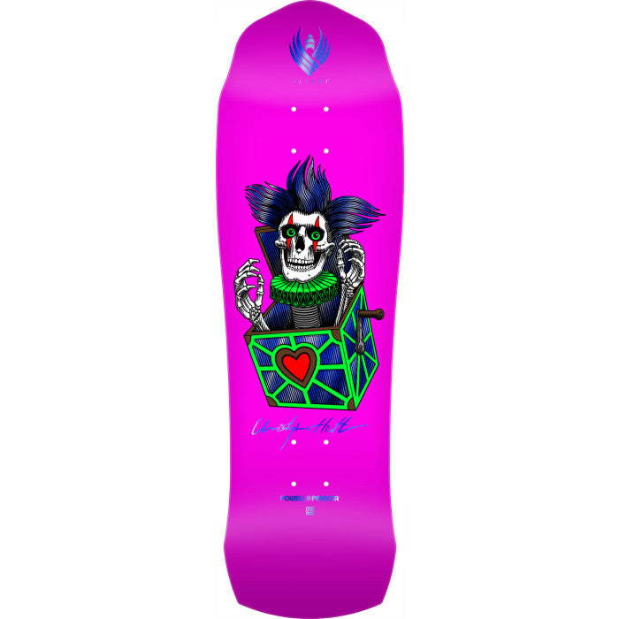 Powell Peralta Chris Hiett Skull Pink & Green w/ Blue Foil 9.5