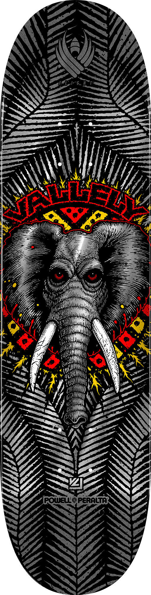 Powell Peralta Vallely Elephant Silver Foil 8.63" Flight Skateboard Deck