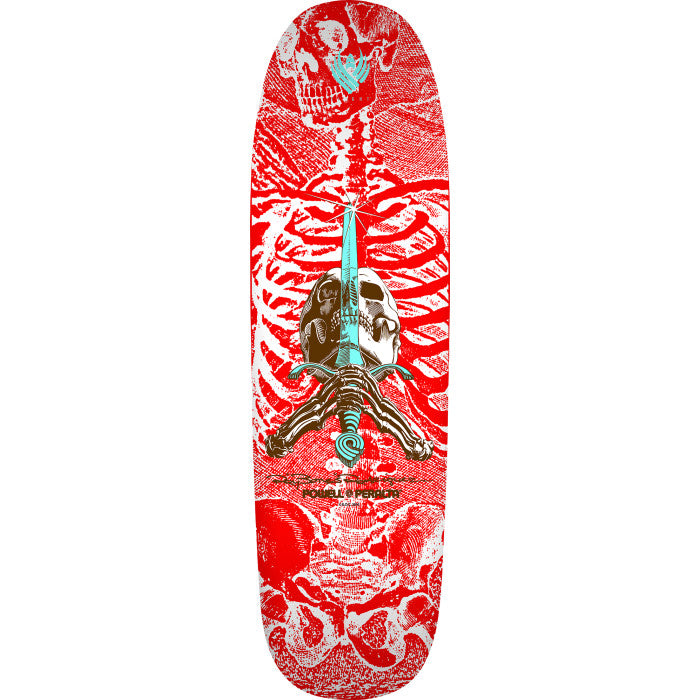 Powell Peralta Bones Deck レッド Powell Peralta Skull and Sword Red / White Flight 9.265
