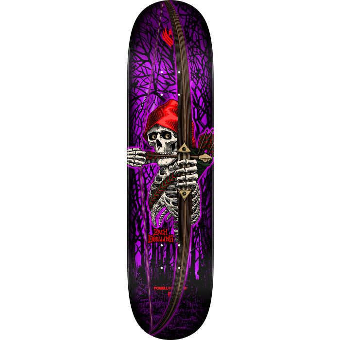 Powell Peralta Zach Doelling Archer 8" Purple Flight Skateboard Deck