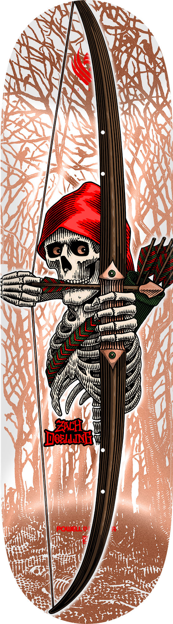 Powell Peralta Zach Doelling Archer 8.75" Copper Flight Skateboard Deck