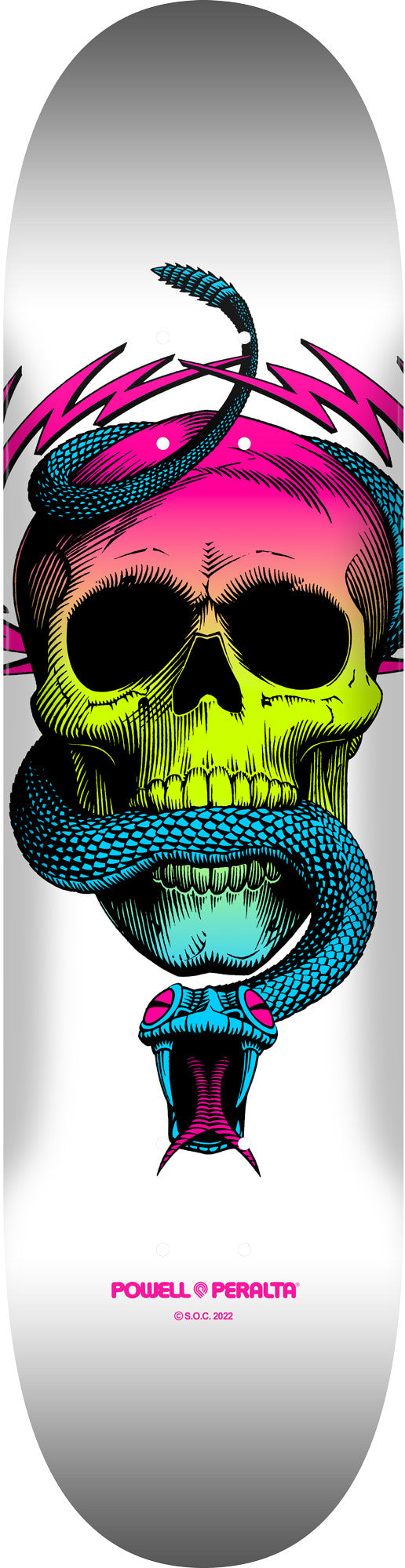 Powell Peralta McGill Skull Snake Lime Fade White 8" Skateboard Deck