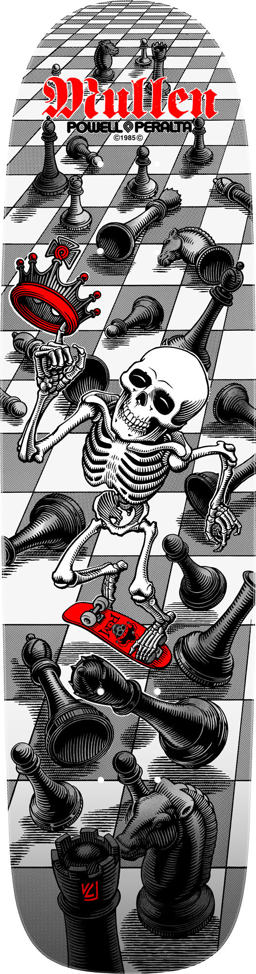 *Pre-Order* Powell Peralta Rodney Mullen Chess Bones Brigade Series 17 White Skateboard Deck