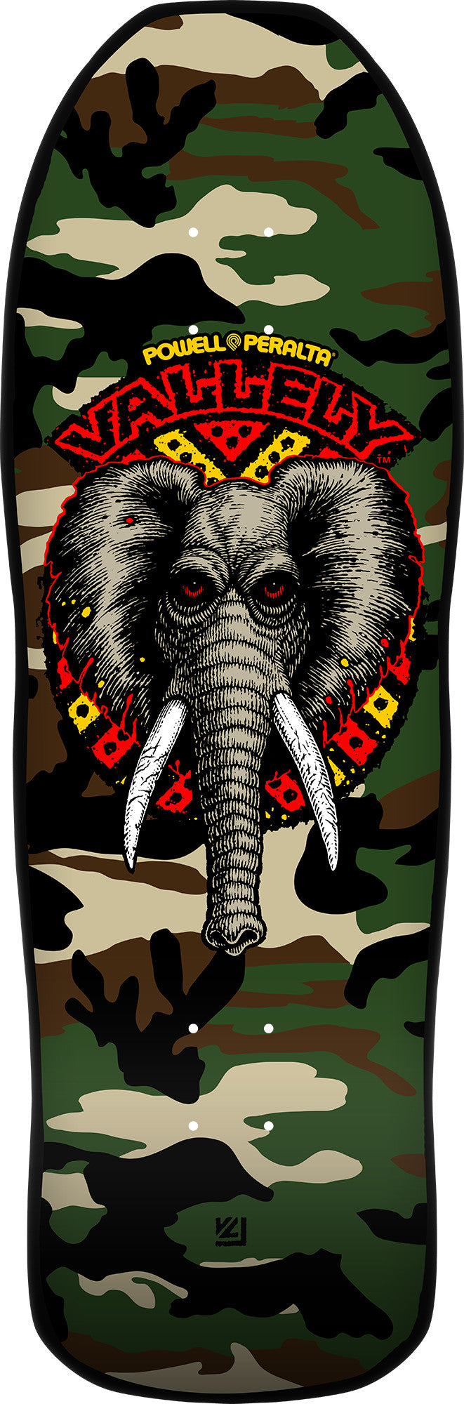 Powell Peralta Mike Vallely Elephant Camo [Autographed] Skateboard Deck
