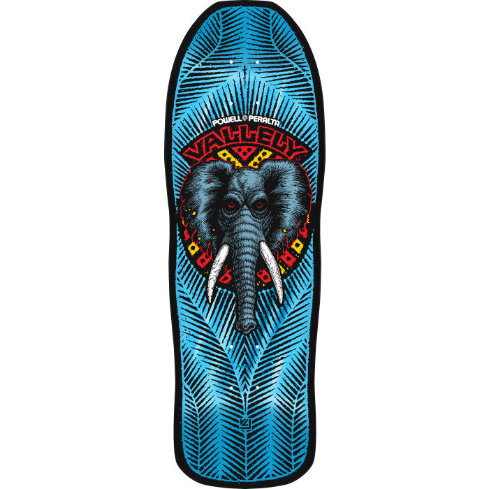 Powell Peralta Mike Vallely Elephant Blue Foil Skateboard Deck