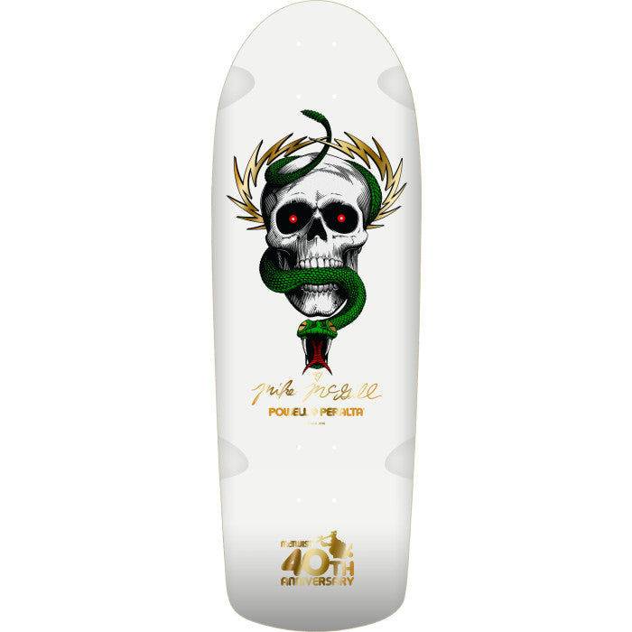 POWELL PERALTA McGILL SKULL & SNAKE McTWIST 40TH ANN. WHITE SKATEBOARD DECK