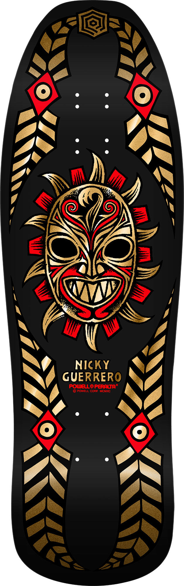 Powell Peralta Nicky Guerrero Mask Gold Foil Skateboard Deck