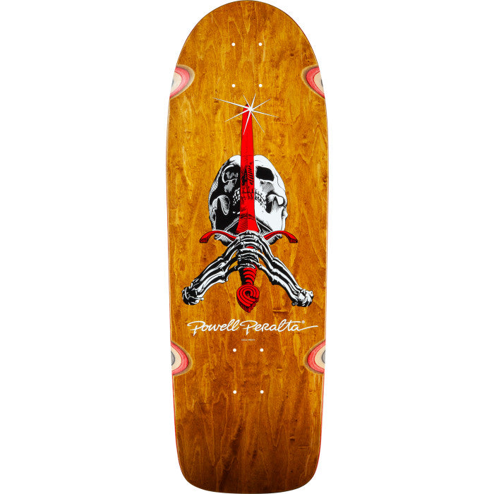 Powell Peralta Rodriguez Skull and Sword OG Brown Stain 10" Skateboard Deck
