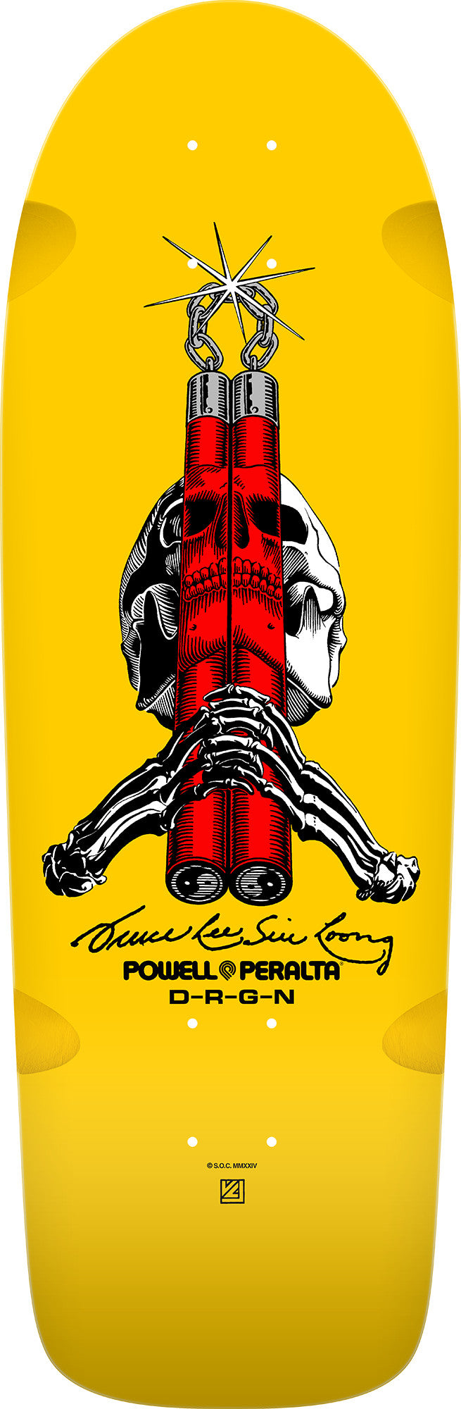 Powell Peralta x Bruce Lee "Skull & Nunchucks" 10" Skateboard Deck