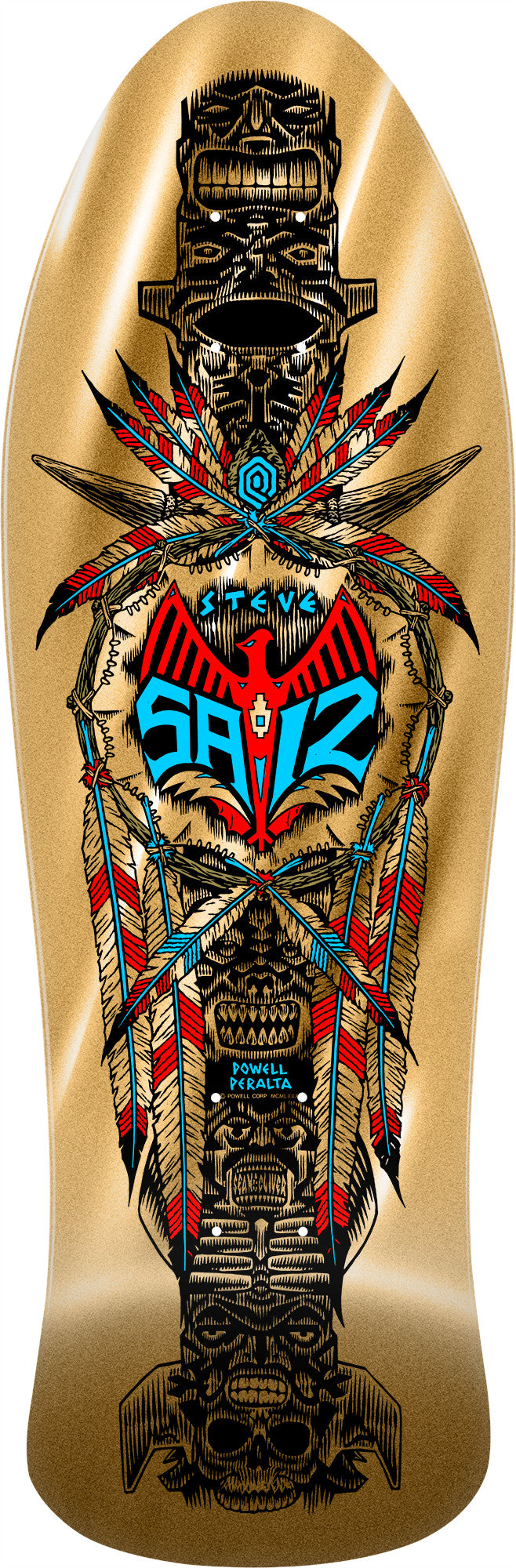 Powell Peralta Steve Saiz Totem Gold Foil 10" Skateboard Deck