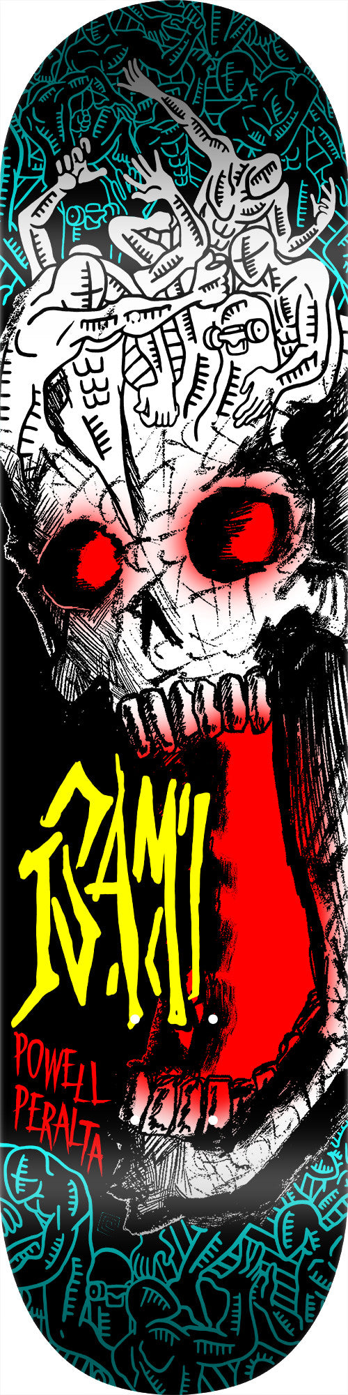 Powell Peralta Isamu Yamamoto Skull 7.25" Freestyle Skateboard Deck